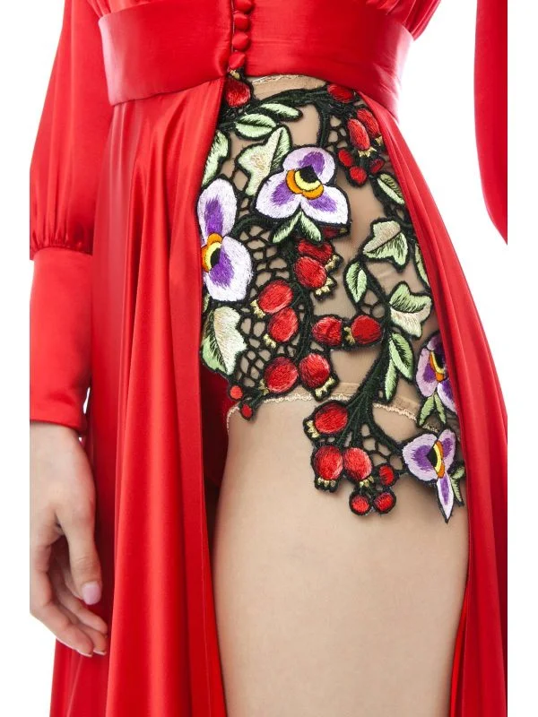 Rochie de seară ROZALIA BOT S | Roșu, Maxi - Image 5