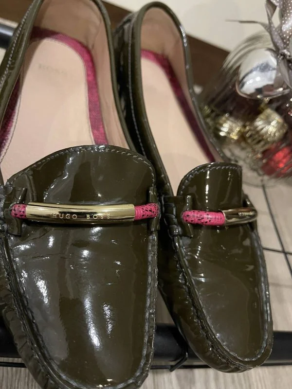 Hugo Boss EU 37 | Khaki, Piele naturală - Image 5
