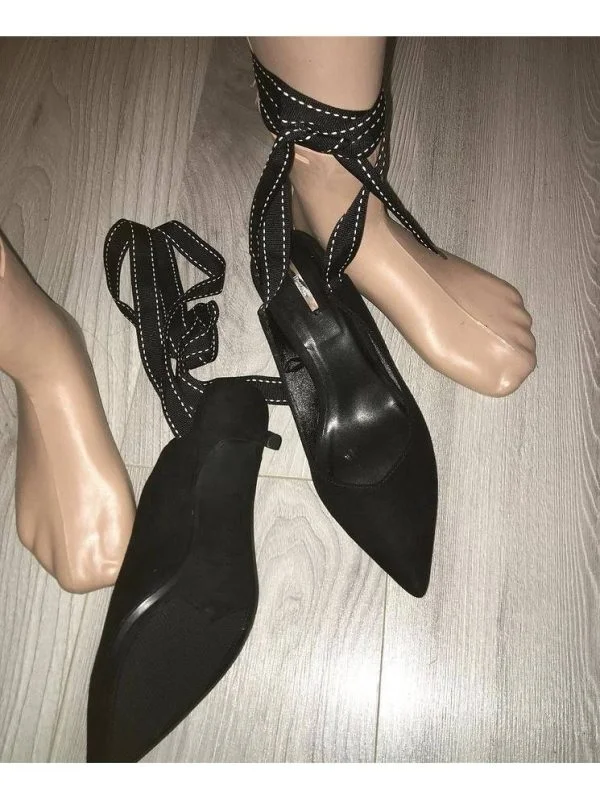Pantofi cu toc înalt Bershka EU 37 | Negru - Image 3