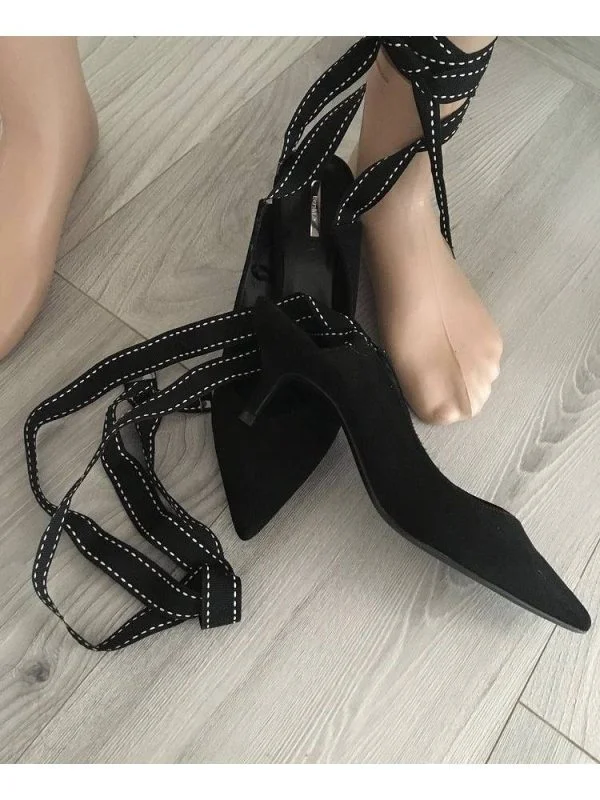 Pantofi cu toc înalt Bershka EU 37 | Negru - Image 4