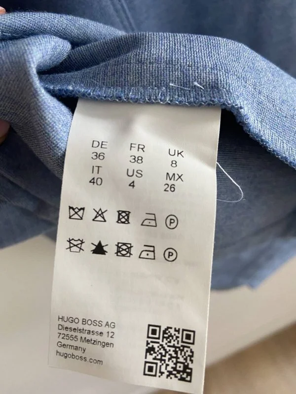 Rochie office Hugo Boss S-M | Bleu, Midi, Vâscoză - Image 5