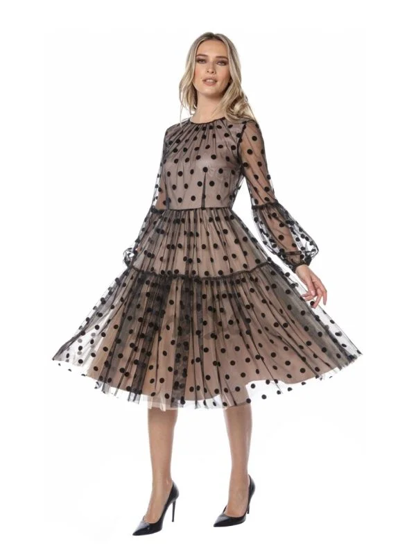 Rochie de seară BRISE EU 38 | Negru, Midi, Poliester