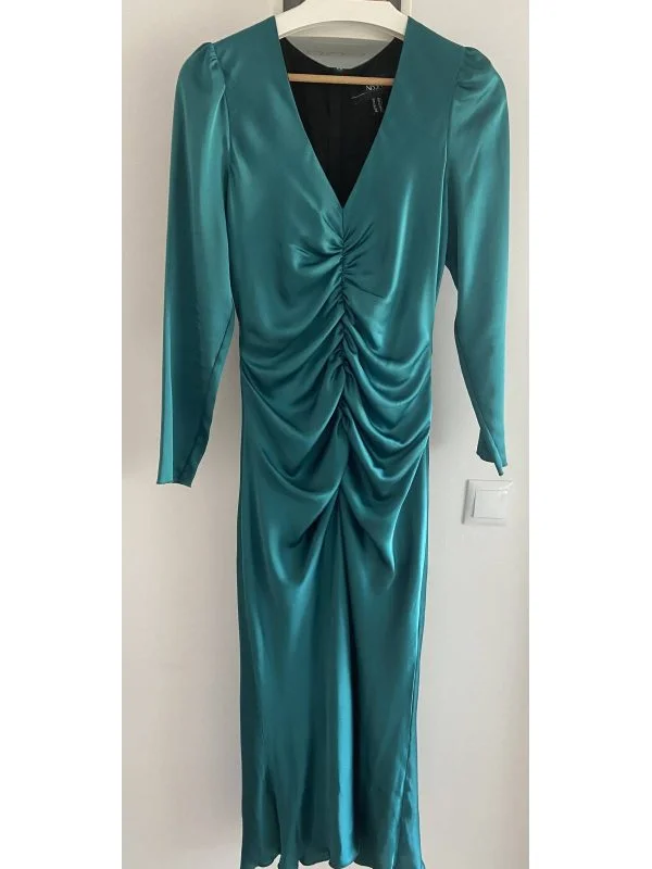 Rochie de seară Nissa EU 40 | Verde, Midi, Poliester - Image 4