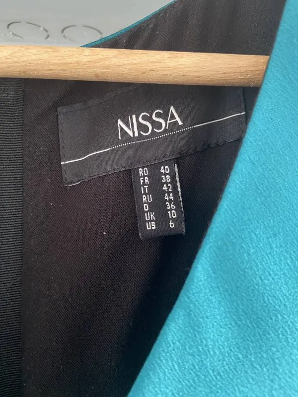 Rochie de seară Nissa EU 40 | Verde, Midi, Poliester - Image 6