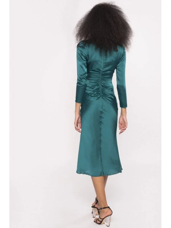 Rochie de seară Nissa EU 40 | Verde, Midi, Poliester - Image 2