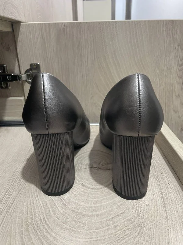 Pantofi cu toc înalt SOLO DONNA EU 37 | Gri, Piele ecologică - Image 9