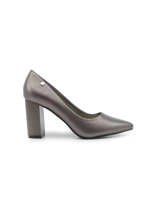 Pantofi cu toc înalt SOLO DONNA EU 37 | Gri, Piele ecologică