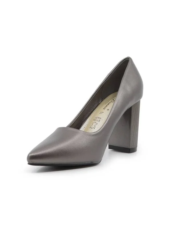 Pantofi cu toc înalt SOLO DONNA EU 37 | Gri, Piele ecologică - Image 4
