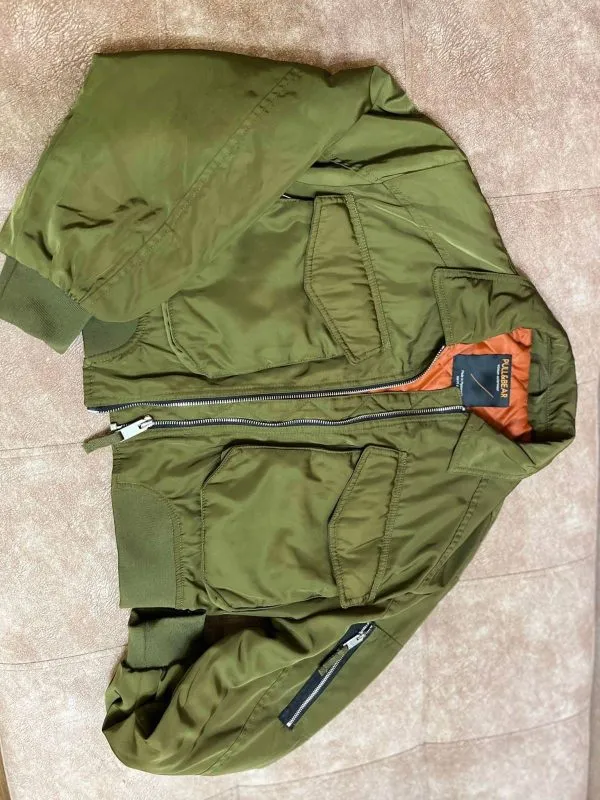 Geacă bomber Pull&Bear M | Khaki, Fără glugă, Poliester - Image 5