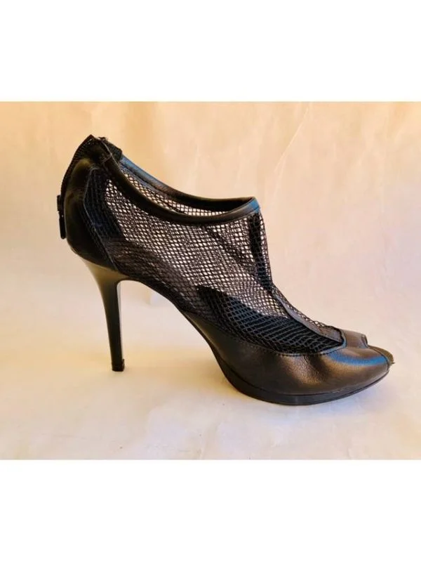 Sandale cu toc Stradivarius EU 39 | Negru, Piele ecologică - Image 6