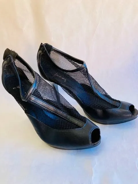 Sandale cu toc Stradivarius EU 39 | Negru, Piele ecologică - Image 3