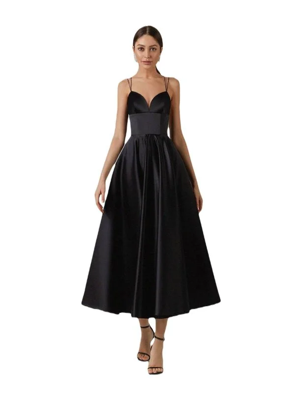 Rochie de seară ALYNA EU 36 | Negru, Midi, Poliester