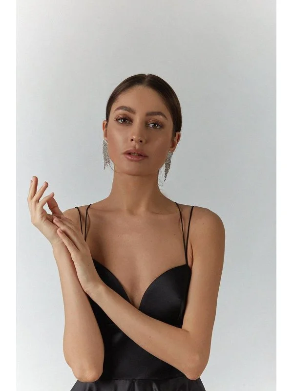 Rochie de seară ALYNA EU 36 | Negru, Midi, Poliester - Image 5