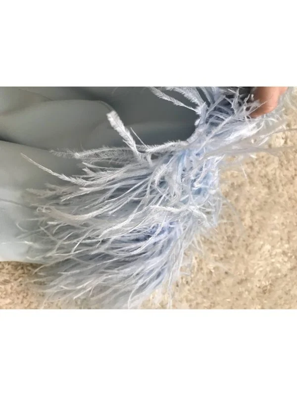 Rochie de seară ALYNA S-M | Bleu, Midi, Bumbac - Image 6