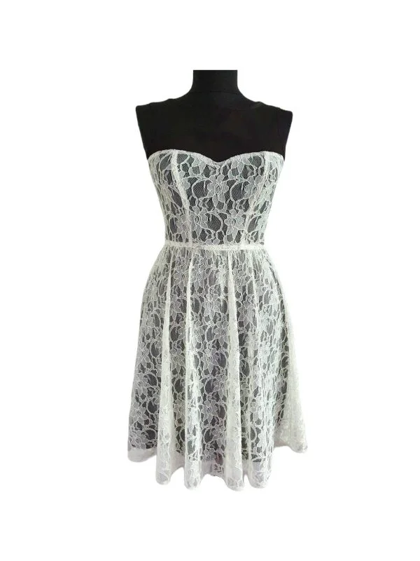 Rochie de seară F&F UK 6 | Crem, Midi, Poliester