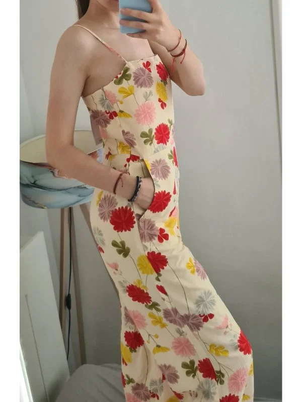 Salopetă Mango XS | Multicolor, Lungă, Vâscoză - Image 9