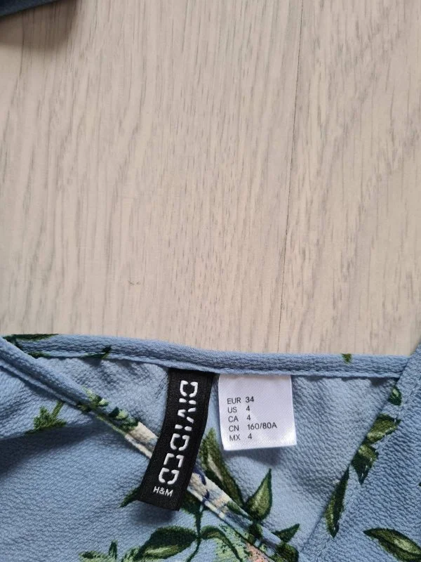 Rochie casual H&M EU 34 | Bleu, Midi, Poliester - Image 5