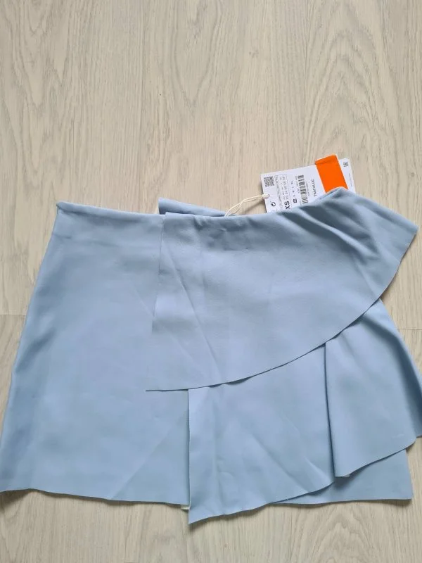 Fustă Zara XS | Bleu, Mini, Piele ecologică - Image 8