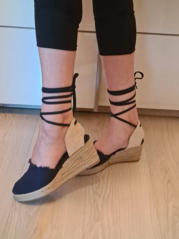 Espadrile Mango EU 39 | Albastru, Pânză - Image 8