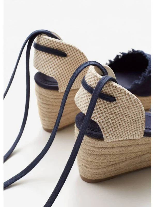 Espadrile Mango EU 39 | Albastru, Pânză - Image 3