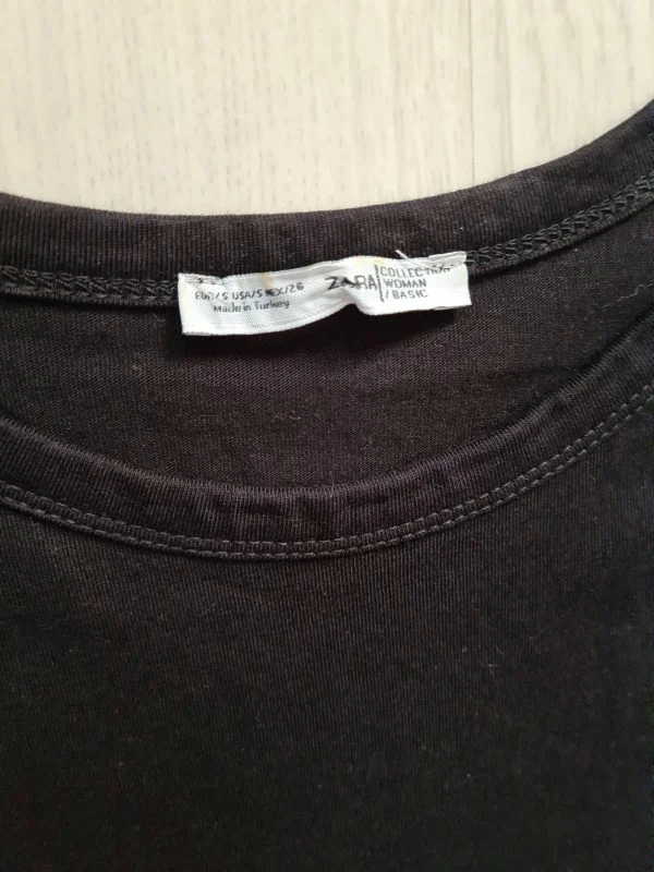Rochie casual Zara S | Negru, Midi, Bumbac - Image 5