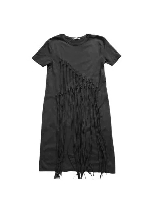 Rochie casual Zara S | Negru, Midi, Bumbac