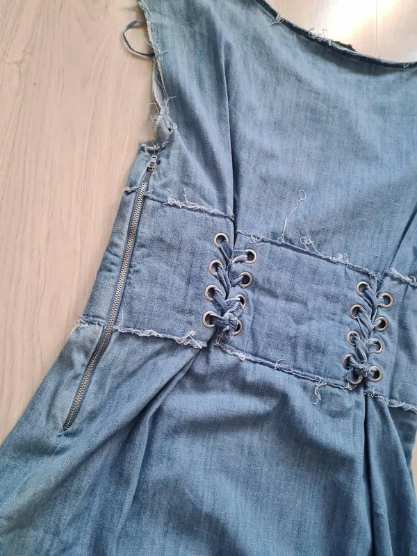 Rochie casual Zara S | Bleu, Mini, Bumbac - Image 6