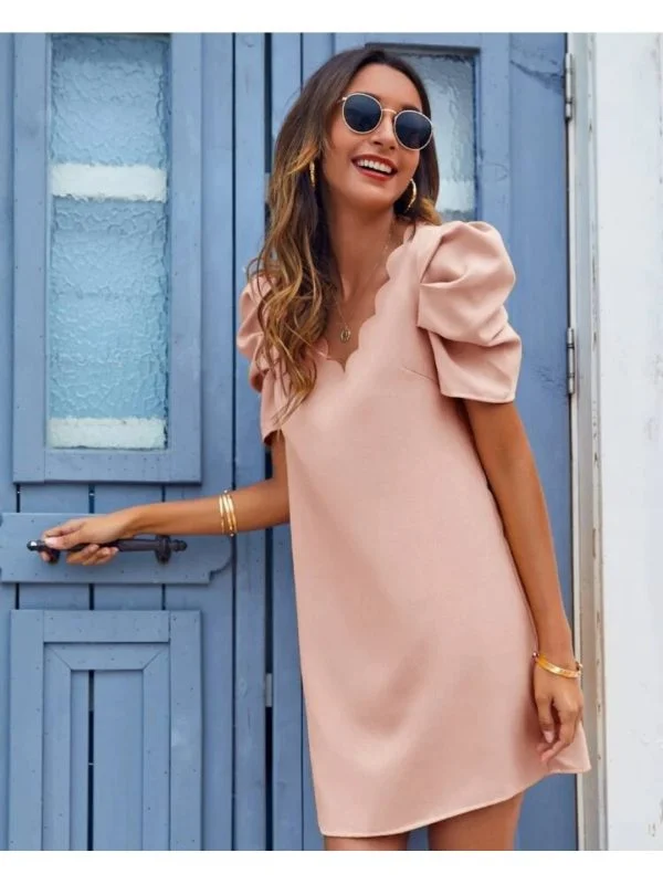 Rochie de seară Shein M | Crem, Mini, Poliester - Image 2