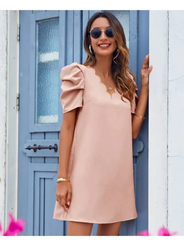 Rochie de seară Shein M | Crem, Mini, Poliester - Image 4
