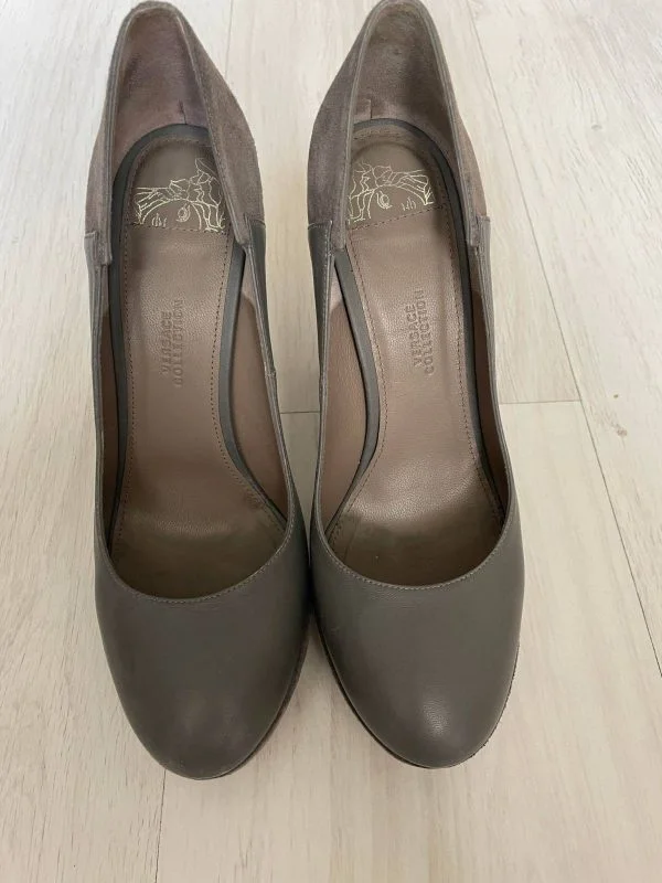Pantofi cu toc înalt VERSACE COLLECTION EU 37.5 | Gri, Piele naturală - Image 2