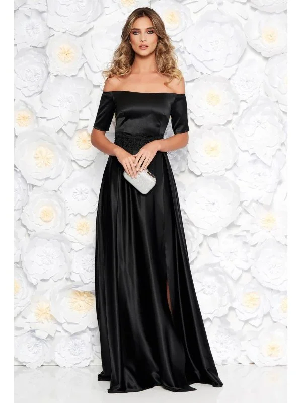Rochie de seară STARSHINERS S | Negru, Maxi - Image 3