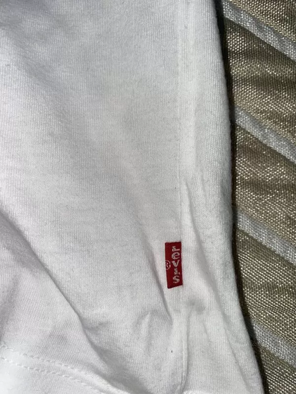 Top Levi's M | Alb, Normal, Bumbac - Image 3