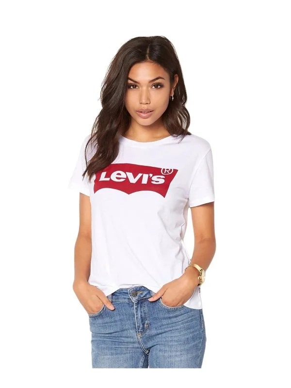 Top Levi's M | Alb, Normal, Bumbac