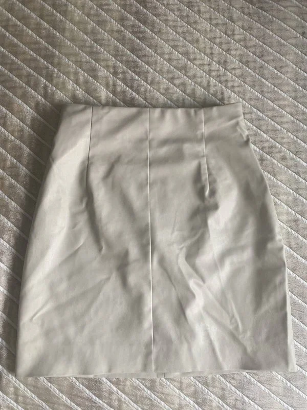Fustă H&M S | Alb, Mini, Poliester - Image 2
