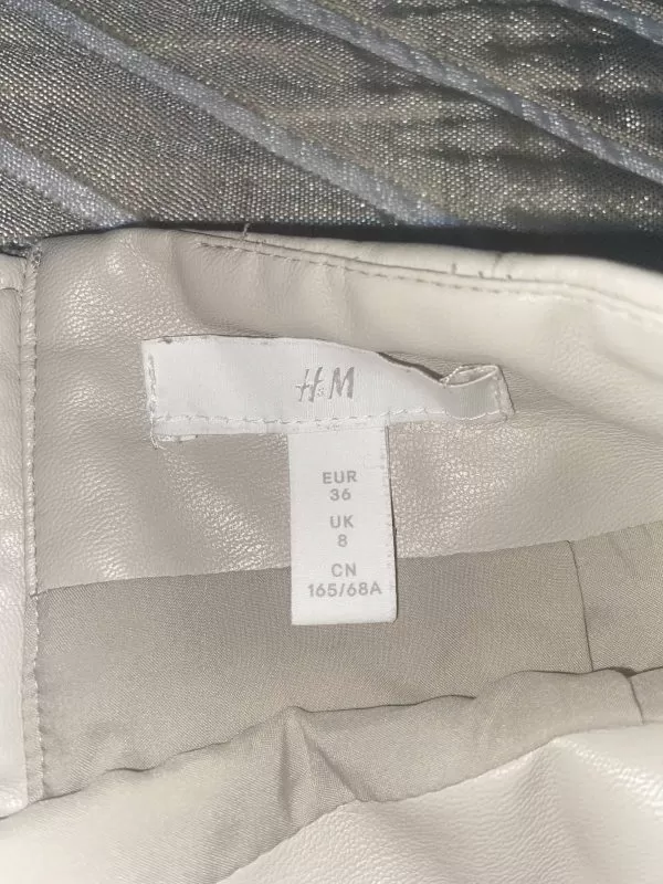 Fustă H&M S | Alb, Mini, Poliester - Image 4
