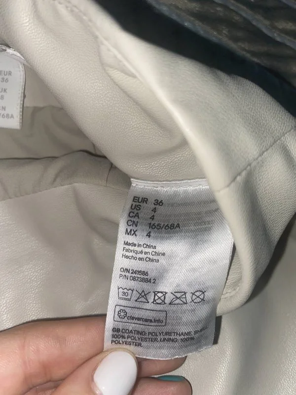 Fustă H&M S | Alb, Mini, Poliester - Image 5