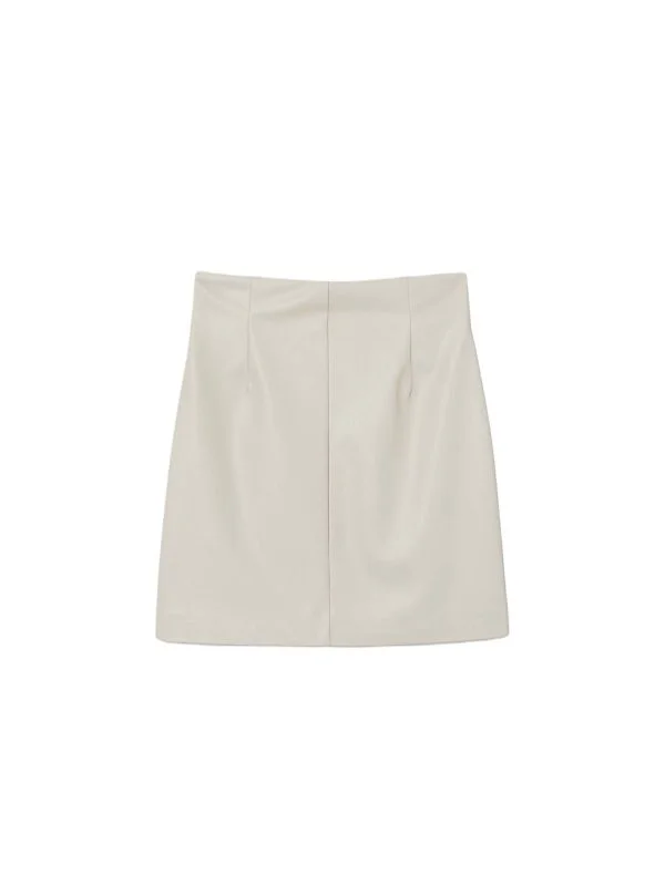 Fustă H&M S | Alb, Mini, Poliester
