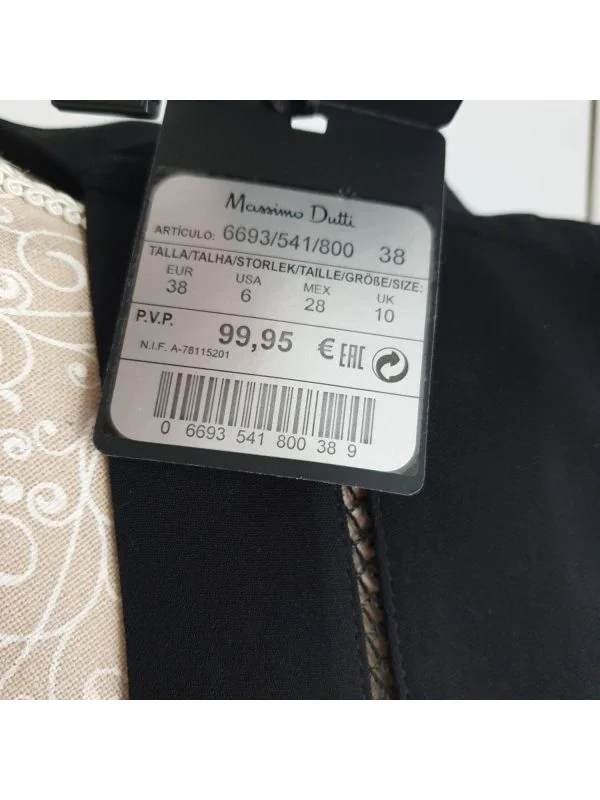 Rochie de seară Massimo Dutti EU 38 | Negru, Midi, Vâscoză - Image 7
