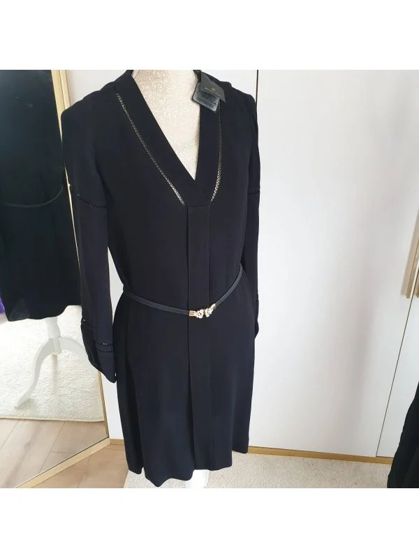 Rochie de seară Massimo Dutti EU 38 | Negru, Midi, Vâscoză - Image 9