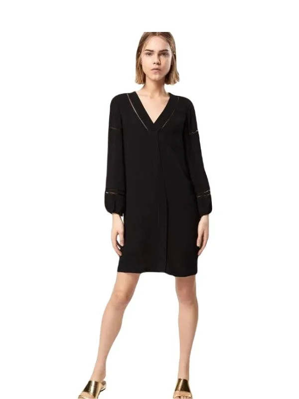 Rochie de seară Massimo Dutti EU 38 | Negru, Midi, Vâscoză