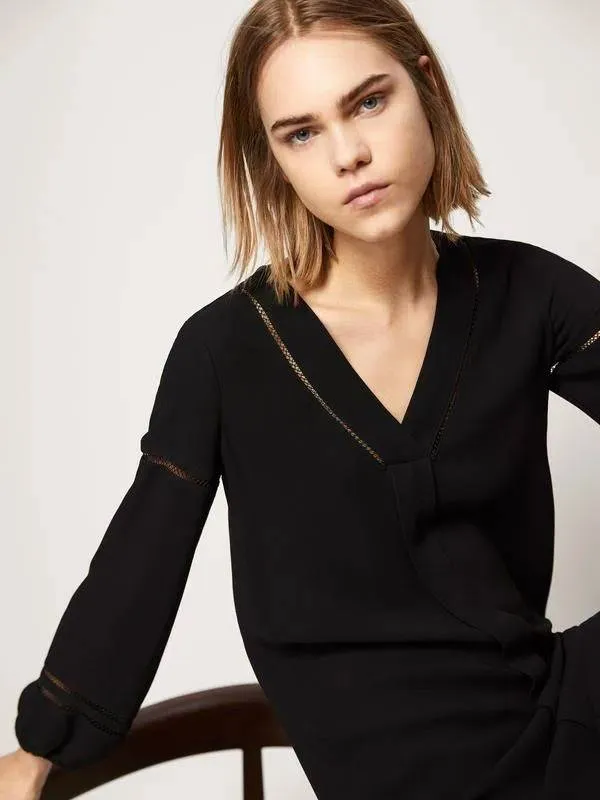Rochie de seară Massimo Dutti EU 38 | Negru, Midi, Vâscoză - Image 3