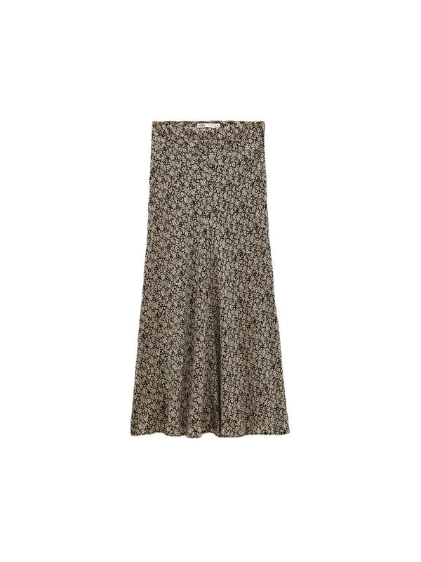 Fustă Zara L | Bej, Midi