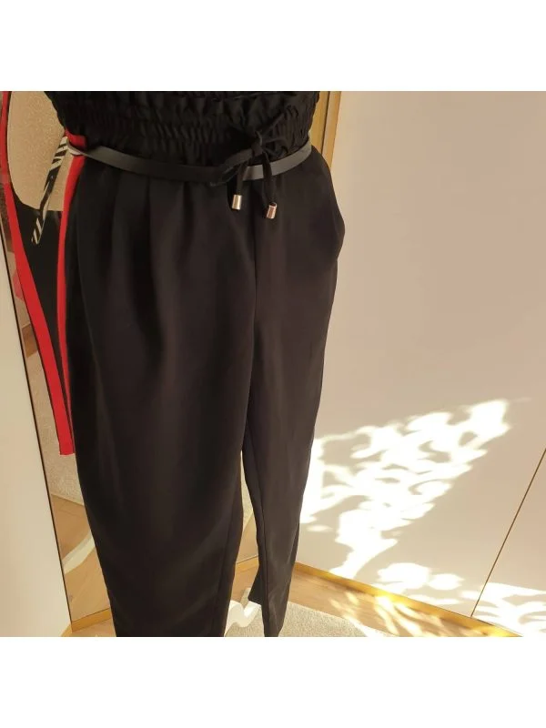 Pantaloni Zara S | Negru, Lungi, Poliester - Image 5
