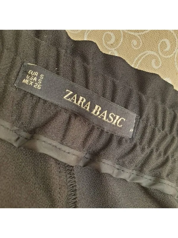 Pantaloni Zara S | Negru, Lungi, Poliester - Image 6