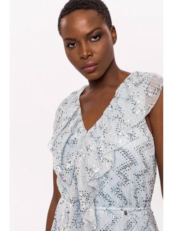 Rochie de seară Nissa M | Bleu, Maxi - Image 4