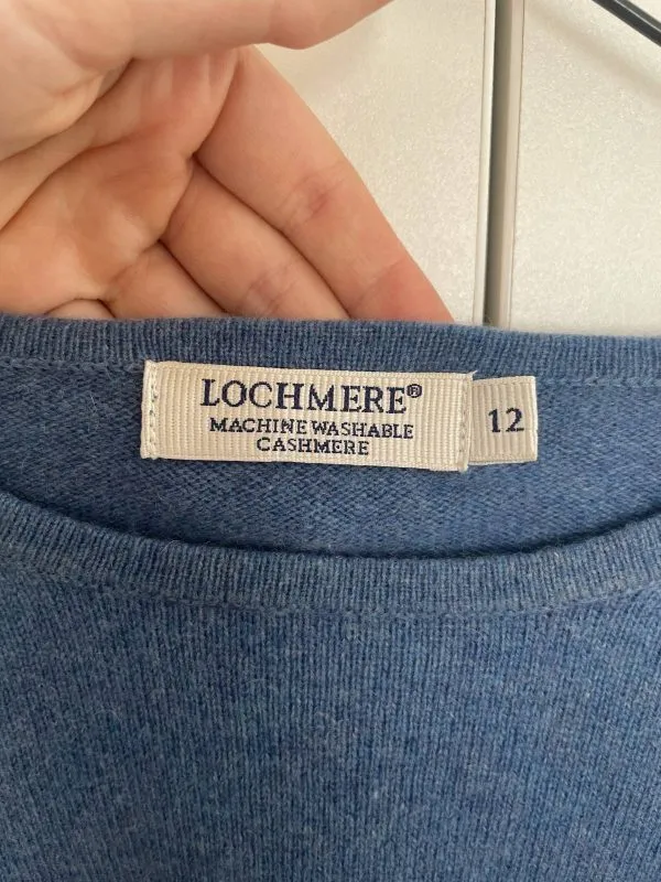 Pulover LOCHMERE PURE CASHMERE UK 12 | Albastru, Normal, Regular fit, Cașmir - Image 4