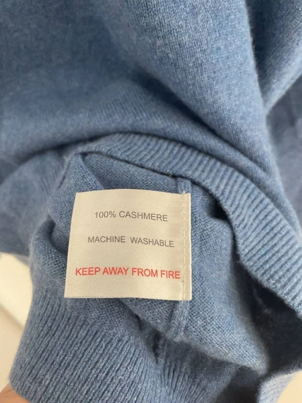 Pulover LOCHMERE PURE CASHMERE UK 12 | Albastru, Normal, Regular fit, Cașmir - Image 5
