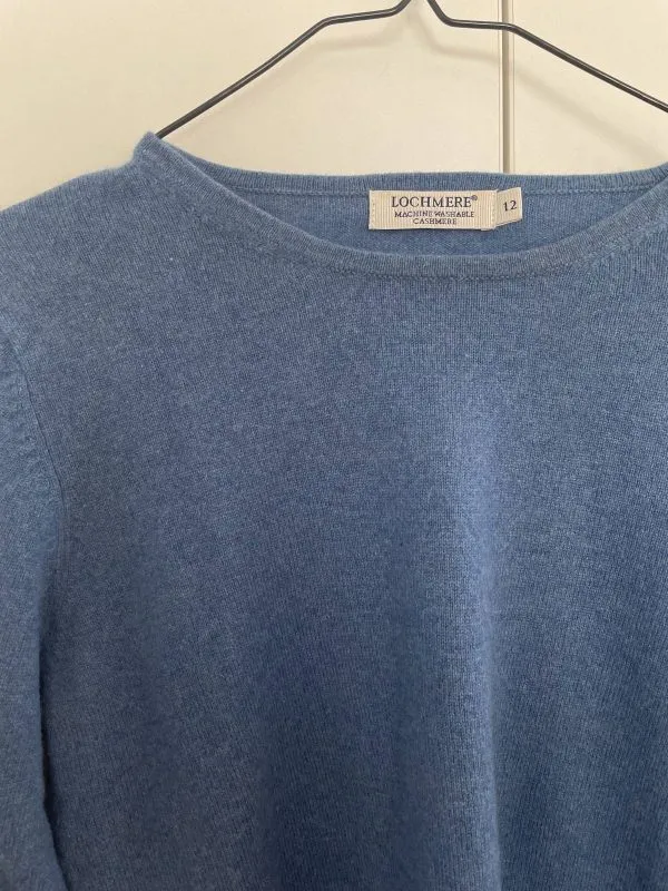 Pulover LOCHMERE PURE CASHMERE UK 12 | Albastru, Normal, Regular fit, Cașmir - Image 6