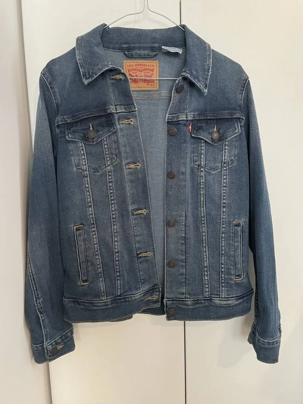 Geacă din denim Levi's XS | Albastru, Fără glugă, Monocrom, Denim - Image 2