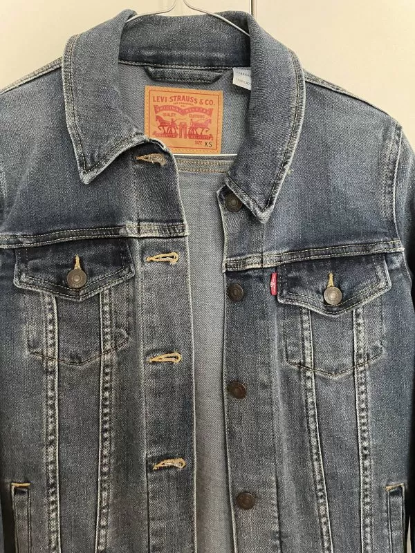 Geacă din denim Levi's XS | Albastru, Fără glugă, Monocrom, Denim - Image 5